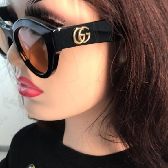 Authentic Gucci GG0957S 003 Sunglasses Black/Brown – New\